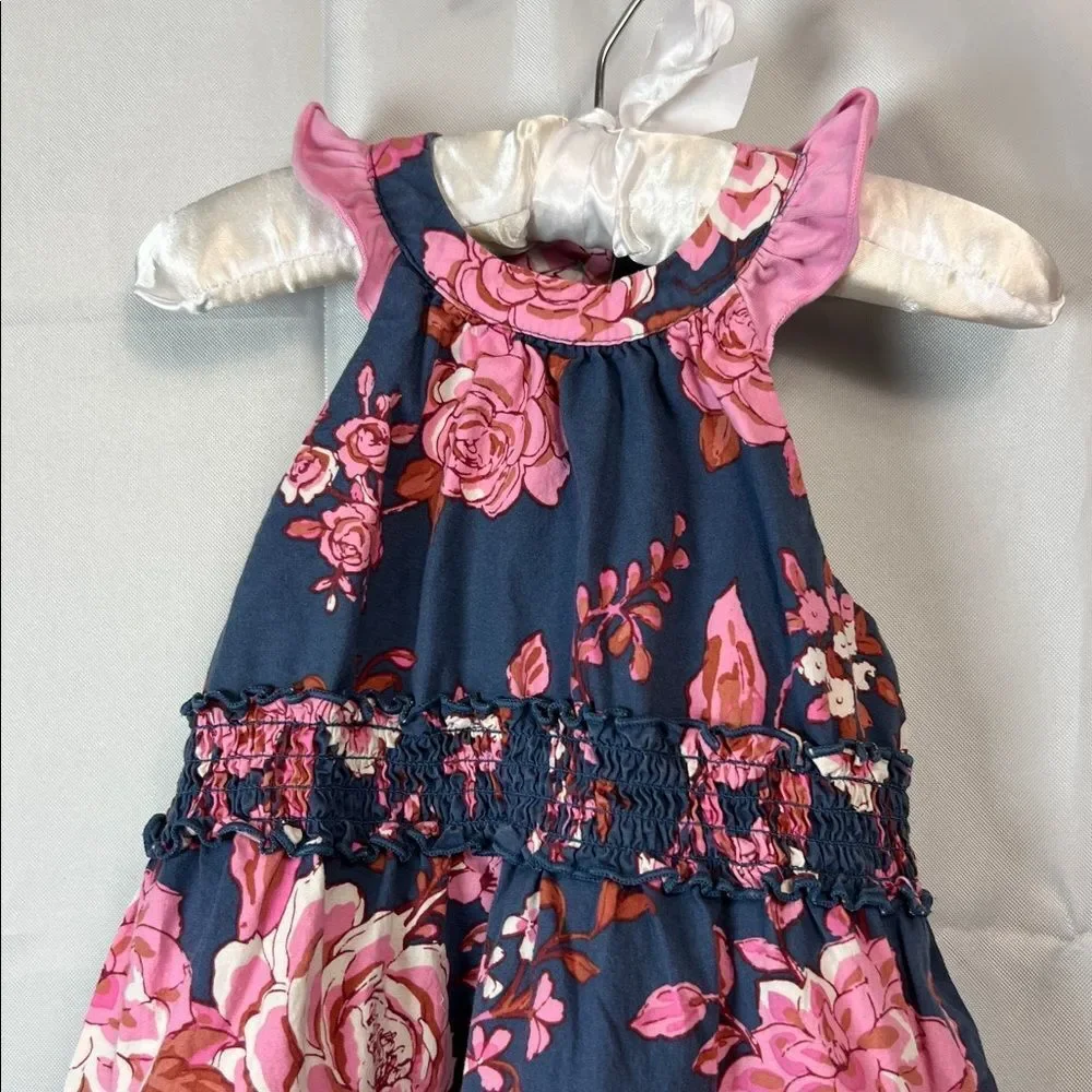 Matilda Jane Enchanted Garden Clarabelle Halter  blue and pink floral dress 2